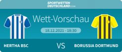 Hertha - Dortmund Quotenvergleich Wetten Prognose Angebote