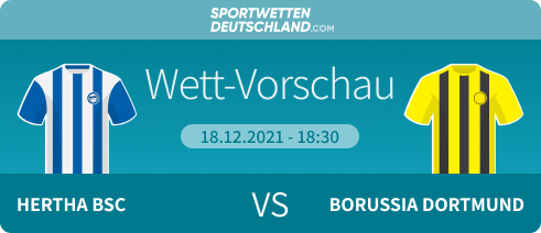 Hertha - Dortmund Quotenvergleich Wetten Prognose Angebote