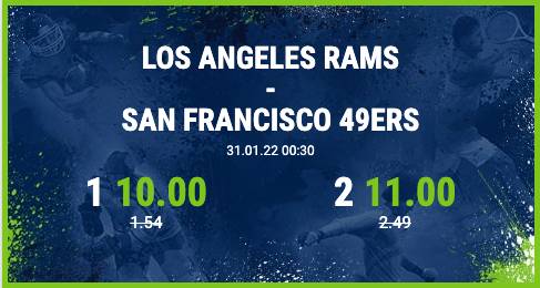San Francisco 49ers - Los Angeles Rams Quotenvergelich Wetten Tipp Bet at home Boost
