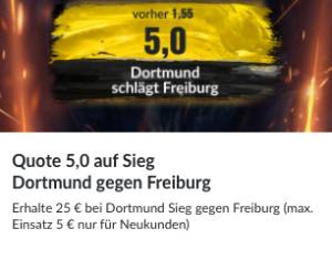 BildBet Erhöhte Quote BVB besiegt Freiburg