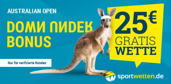 Sportwetten.de Freebet Risikofrei Australian Open 2022