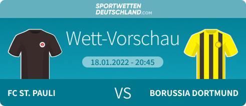 St. Pauli - Dortmund Quotenvergleich Prognose Wetten Tipp