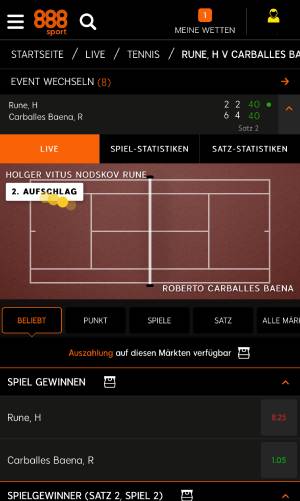 888sport App Livewetten iOS Android Mobile