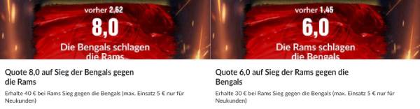 BildBet erhöhte Quote Bengals Rams Super Bowl LVI