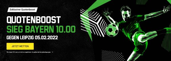 Unibet verbesserte Quote Bayern besiegt Leipzig