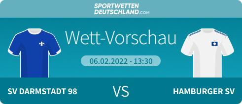 Darmstadt - HSV Quotenvergleich Prognose Tipp Wetten