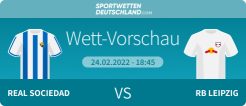 Real Sociedad - Leipzig Quotenvergleich Prognose Wett-Tipp