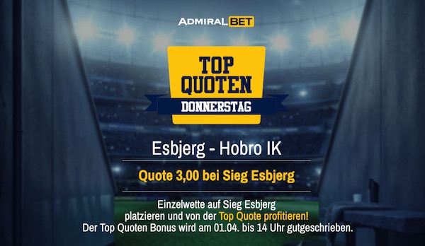 admiralbet top quoten donnerstag esbjerg hobro wetten