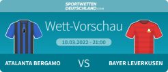 Atalanta - Leverkusen Quotenvergleich Prognose Wett-Tipp