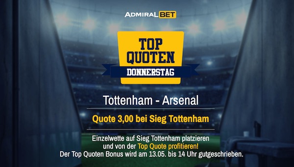 admiralbet top quote north london derby spurs gunners wetten