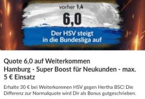 BildBet erhöhte Quote Aufstieg HSV