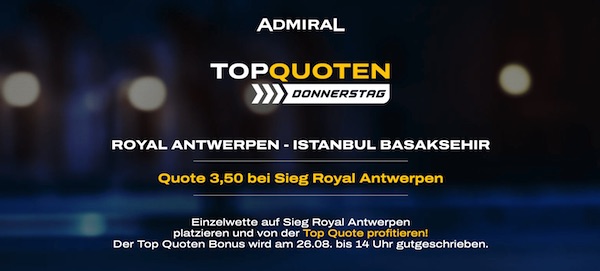 admiralbet top quote antwerpen basaksehir wetten