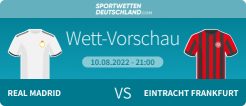 Real Madrid - Eintracht Frankfurt Quotenvergleich Wett-Tipp Prognose