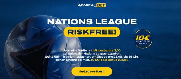 AdmiralBet Nations League Risikofreie Wette