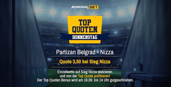 admiralbet top quote partizan nizza wetten