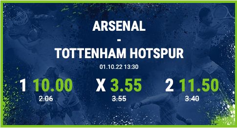 Bet at home Arsenal - Tottenham erhöhte Quoten