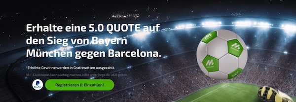 mobilebet erhöhte quote fc bayern barca risikofreier tipp