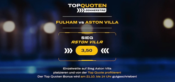 admiralbet top quote fulham aston villa wette