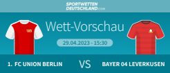 union berlin leverkusen quoten wett tipp prognose