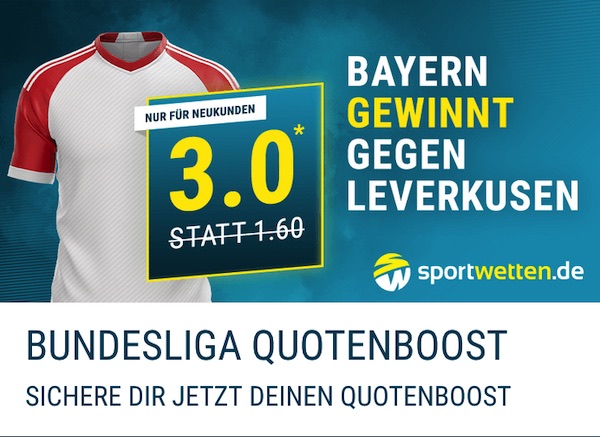 sportwetten.de quotenboost bayern münchen vs bayer leverkusen